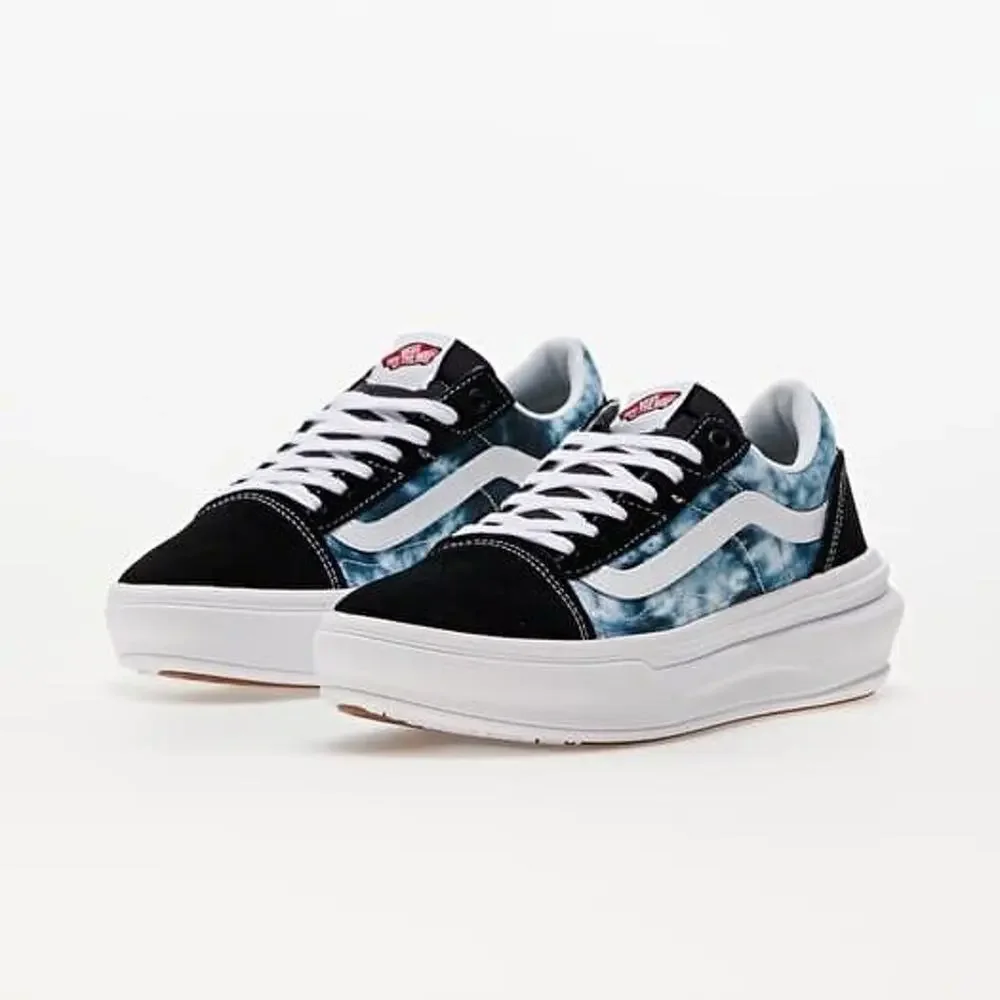 NIB Vans Men's 10 ComfyCush Old Skool Overt CC Sneaker Tie Dye Shoe Black Blue
